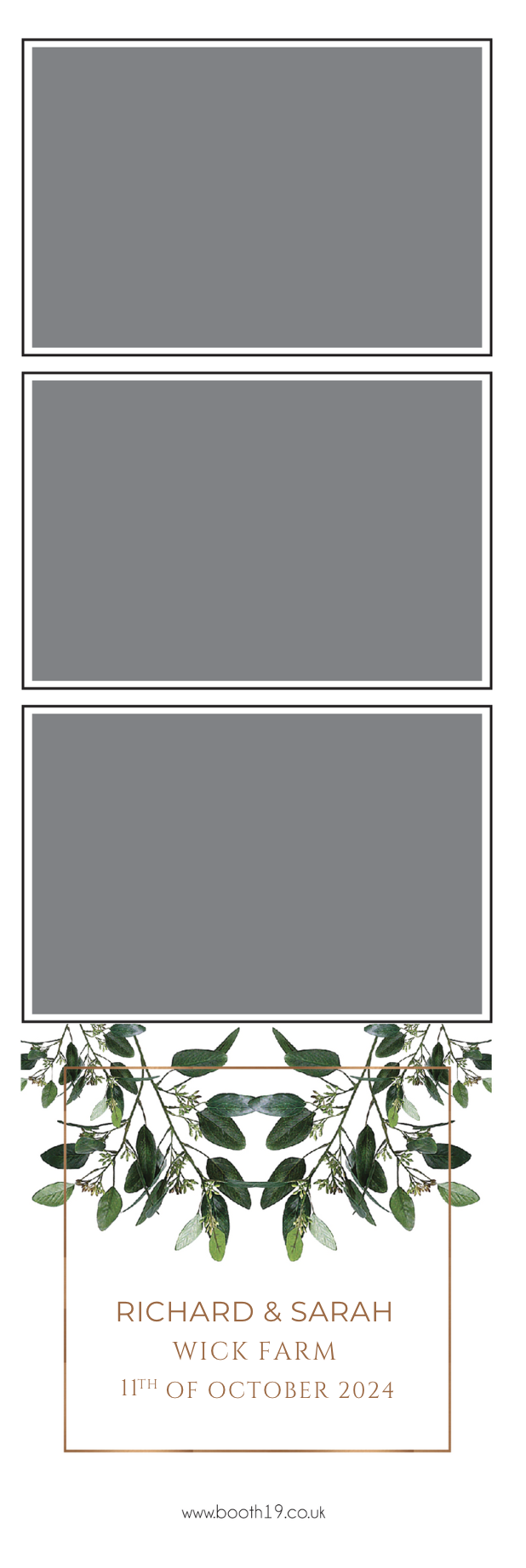 Wedding Photo Booth Print Template - Floral
